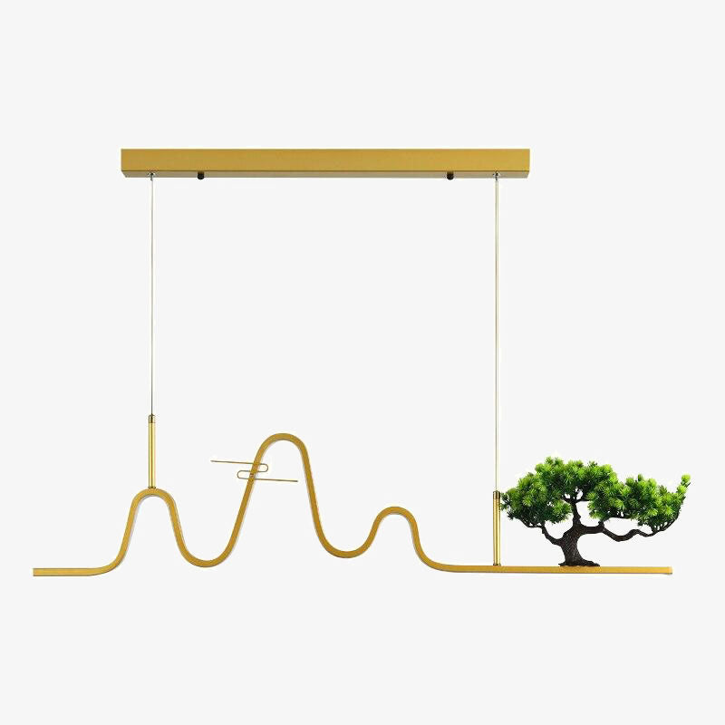 Lusteria wave-shaped LED design chandelier