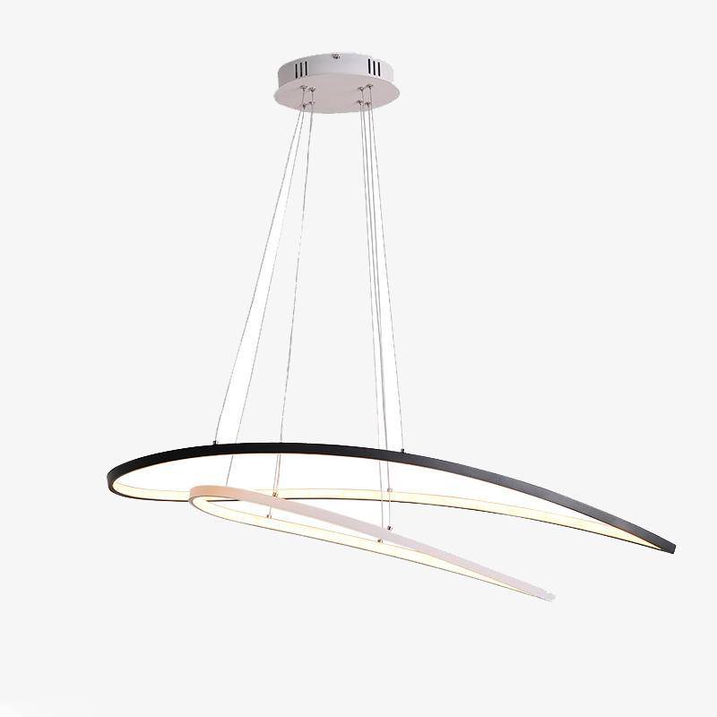 Designer LED chandelier with suspended circles