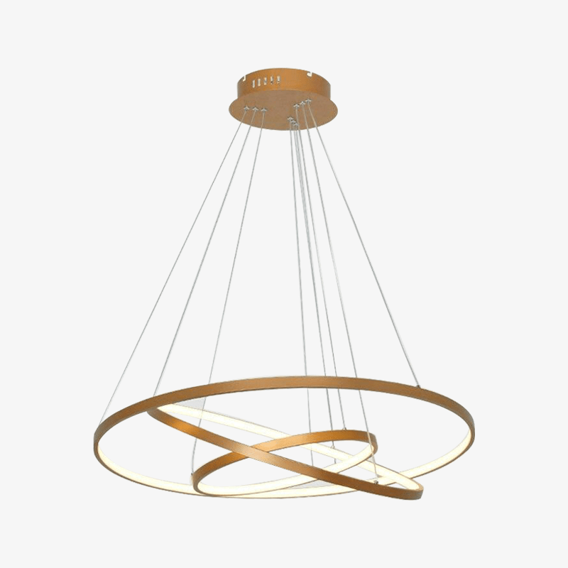 Design chandelier with embedded LED hanging rings