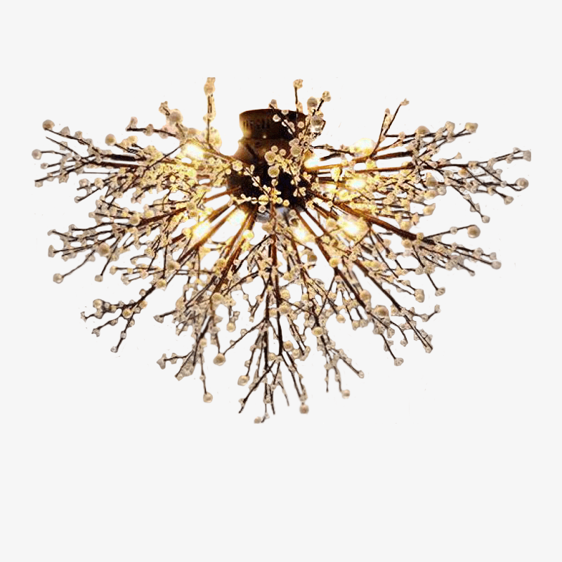 Crystal chandelier in the shape of tree branches
