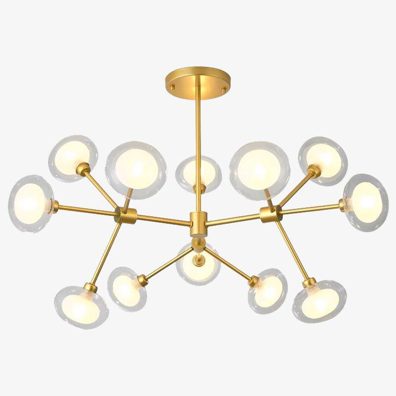 LED chandelier design branches and glass lamps Lighting