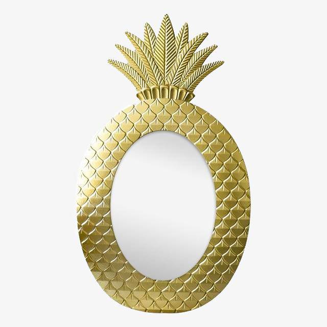 Vintage gold pineapple wall mirror