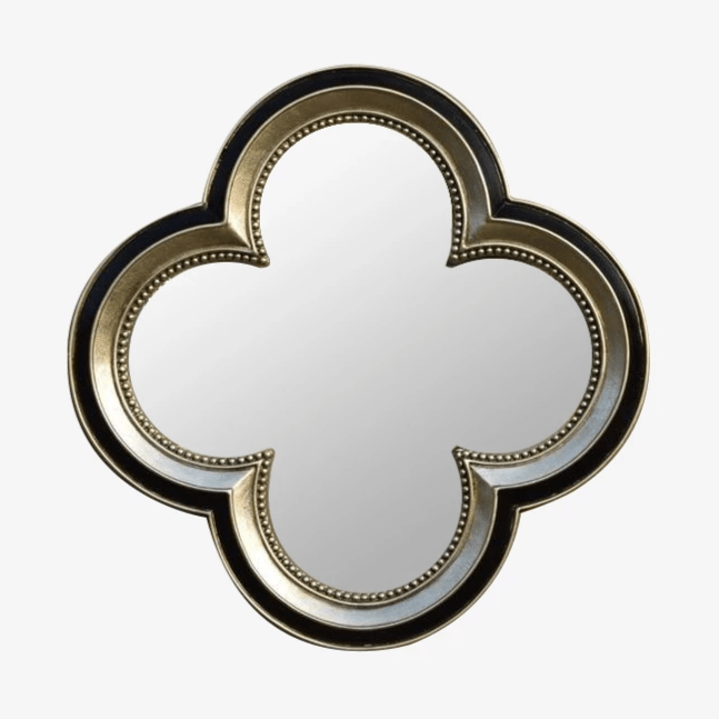 Retro 4-leaf clover wall mirror