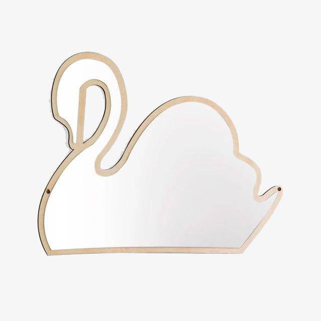 Swan-shaped wall mirror Decoration