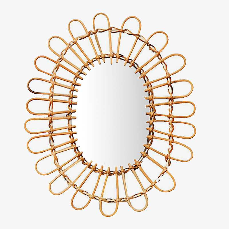 Rounded decorative wall mirror Sun Décor style