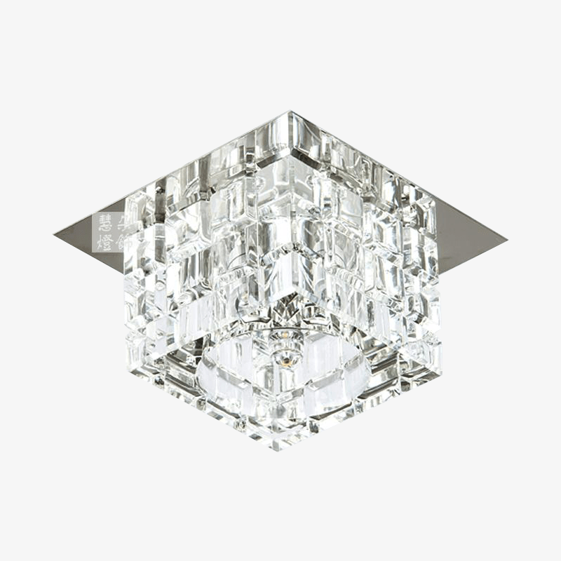 Cubic crystal chrome ceiling light Brief