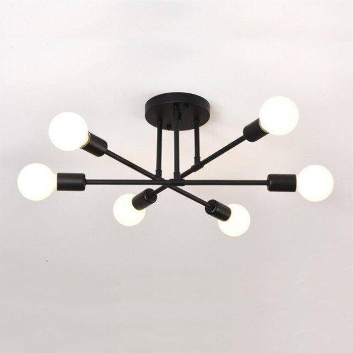 Design ceiling lamp in metal with several lamps Rod