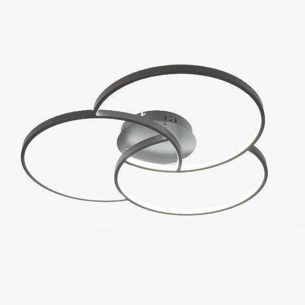 Plafonnier design LED rosace trois cercles Bwart