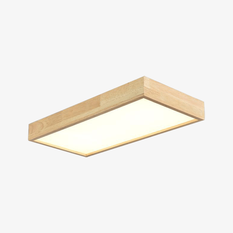 Lámpara de techo LED de madera con 1 o más rectángulos