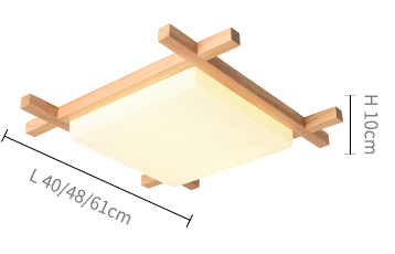 Lámpara de techo de madera Botimi LED