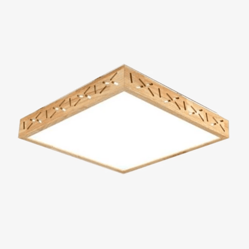 Plafonnier LED carré style japonais