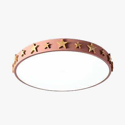 Color LED ceiling light with golden stars