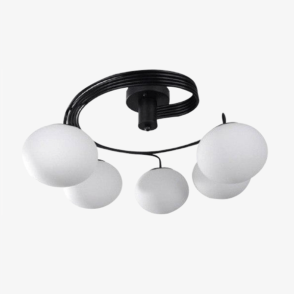 Lámpara de techo LED en espiral con bolas de cristal Bola