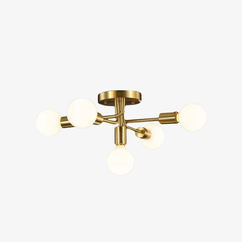 Modern ceiling lamp with 5 tangled metal arms Naiara