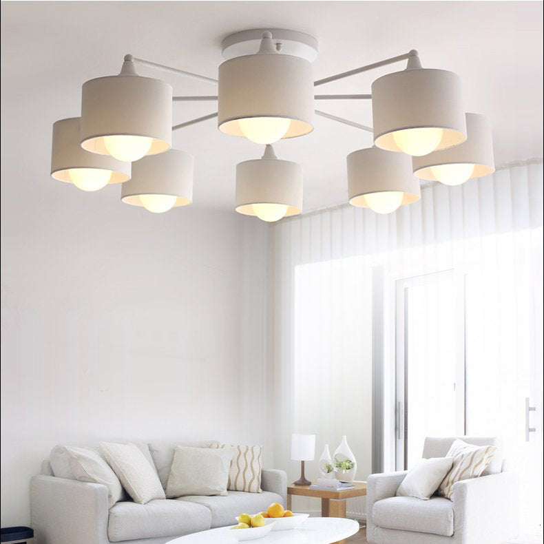 Modern ceiling lamp with multiple conical shades Romero