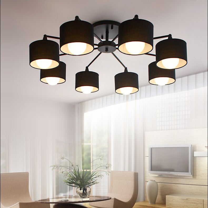 Modern ceiling lamp with multiple conical shades Romero