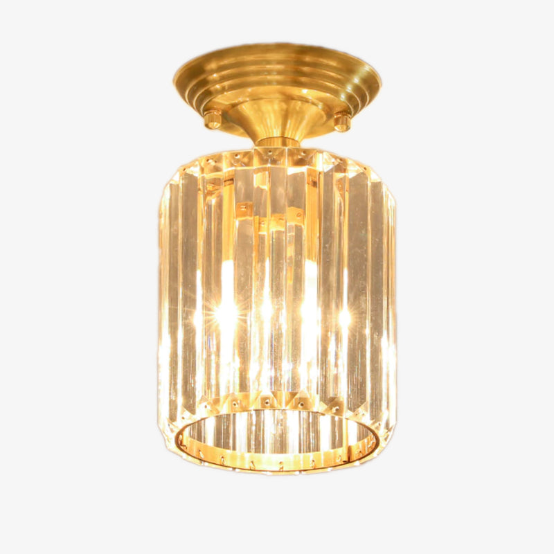 Luxury Lylia modern cylindrical crystal ceiling lamp