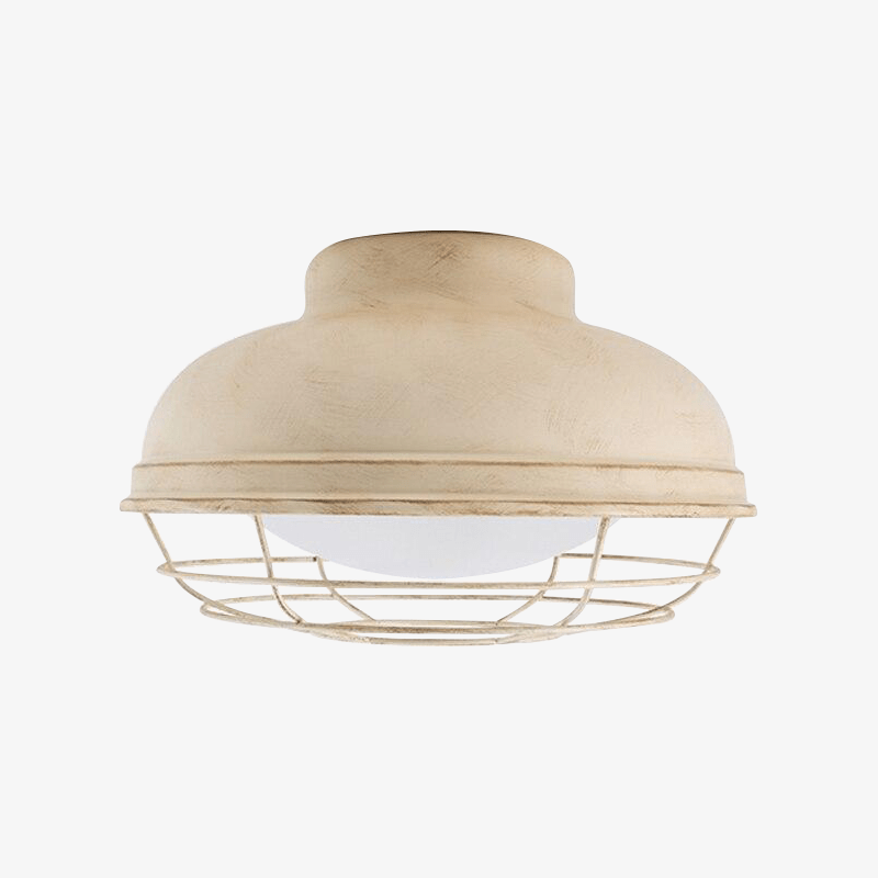 Modern LED ceiling light with metal cage Loft style