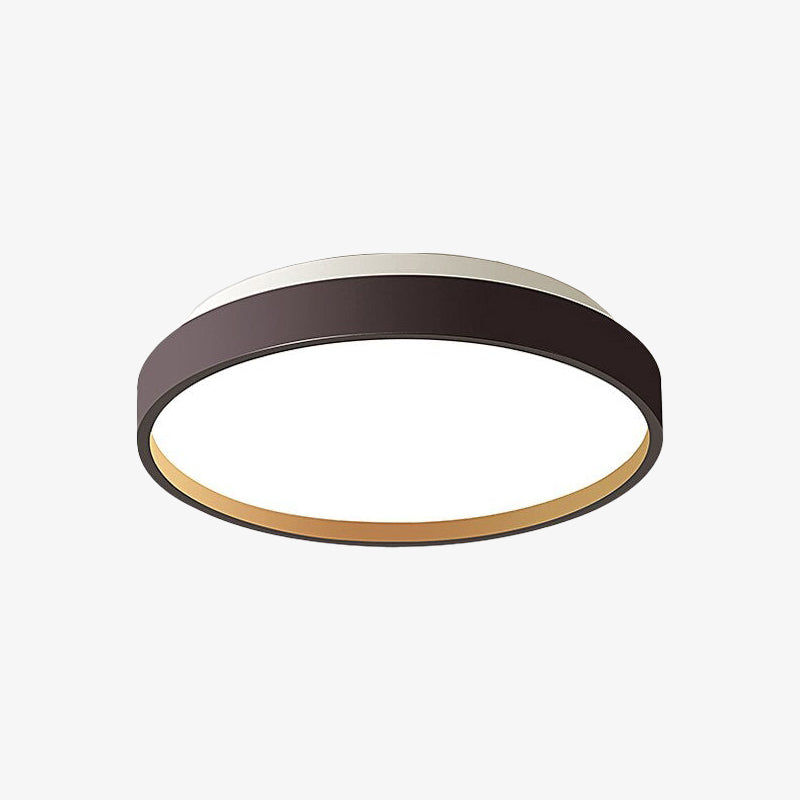 Glenn modern circular slimline metallic LED ceiling light