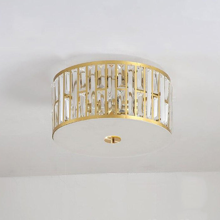 Modern luxury gold ceiling lamp in crystal Pylonna