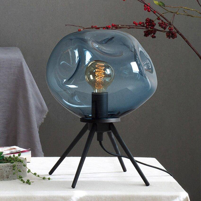 LED table lamp in blown glass Glass