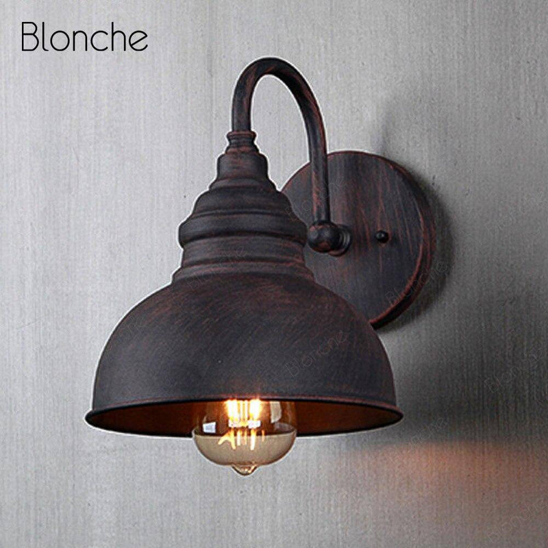 pendant light industrial black metal LED retro style