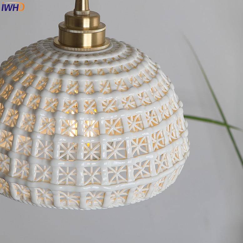 Suspension avec abat-jour style japonais moderne