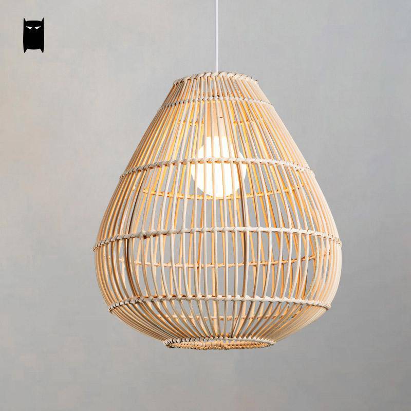 Suspension en bambou design arrondie Rattan