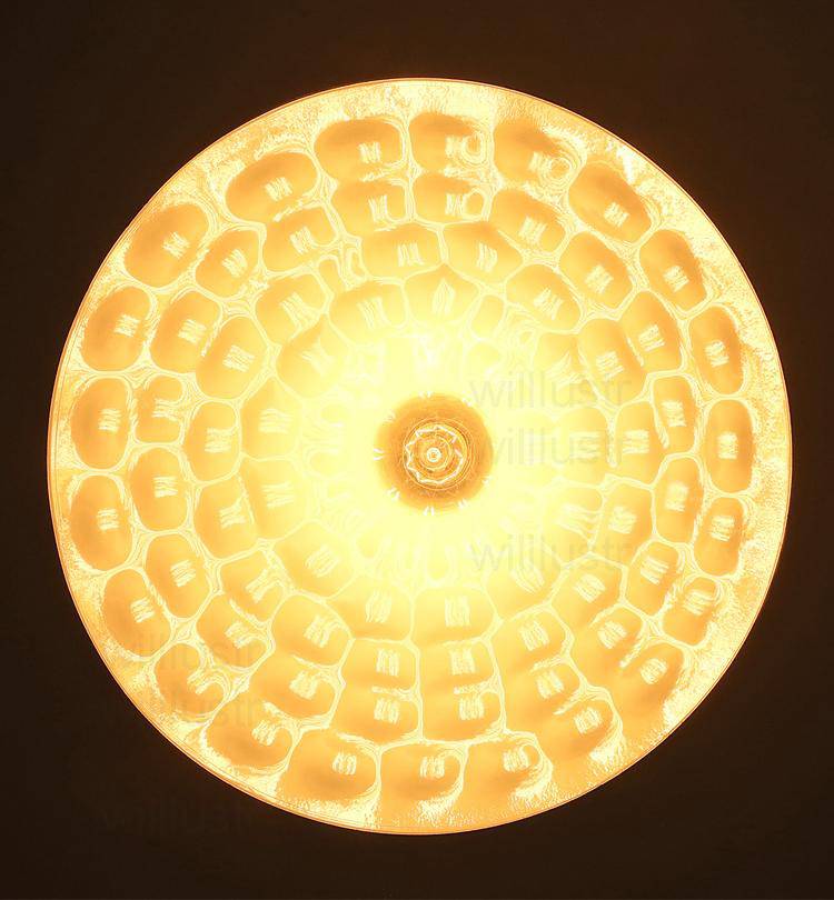 Lámpara de suspensión cromado en varias formas con anillos de Polka