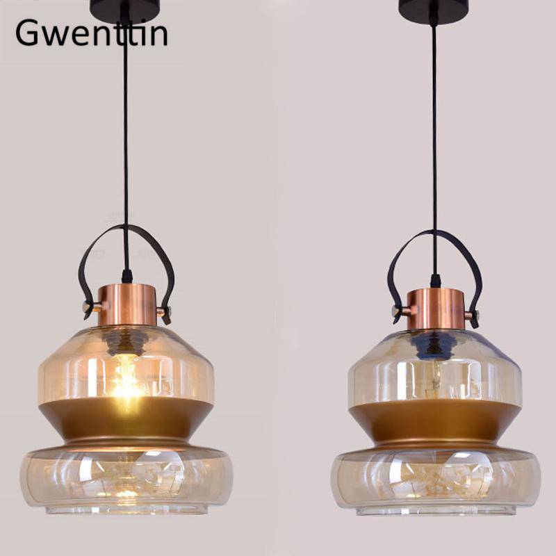 pendant light LED design industrial glass shapes