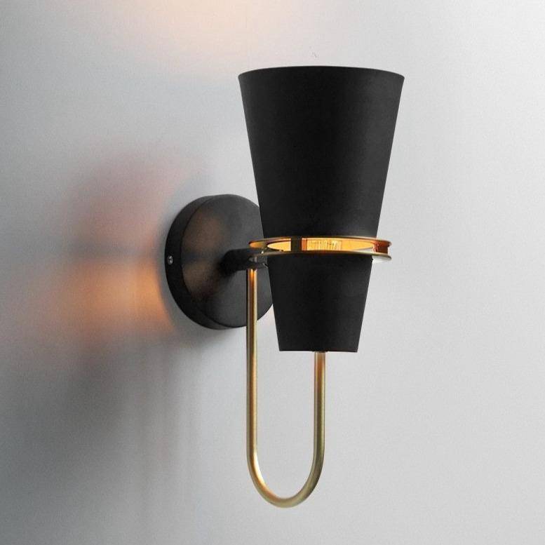 wall lamp conical LED design in coloured metal Retro