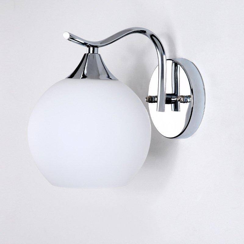 wall lamp Chrome LED wall light with Creative glass ball