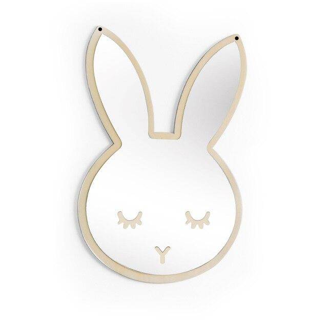 Wall mirror in the shape of a rabbit Decoration