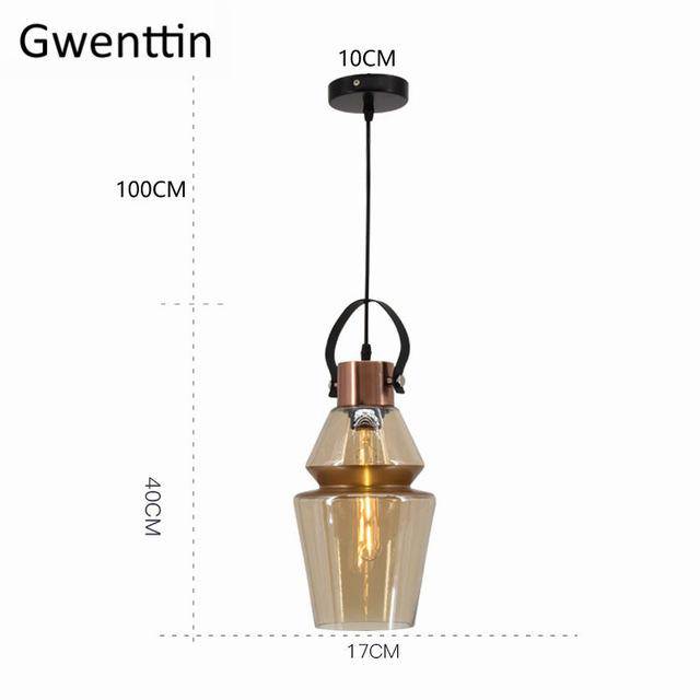 Lámpara de suspensión LED design formas de vidrio industrial