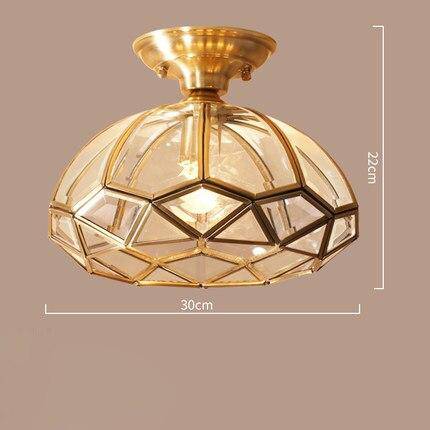 Rustic golden LED ceiling light in glass Sgrow
