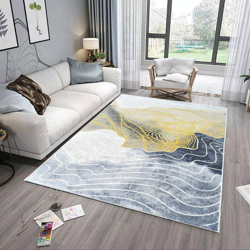 Tapis rectangle au style abstrait Luxury