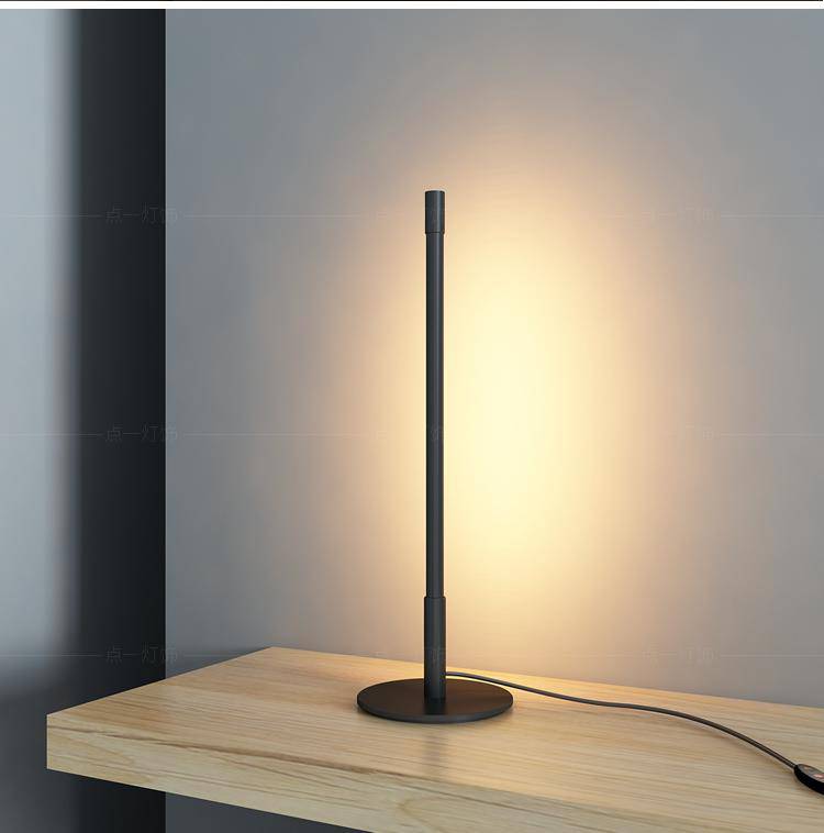 Lámpara de mesa rube LED negra