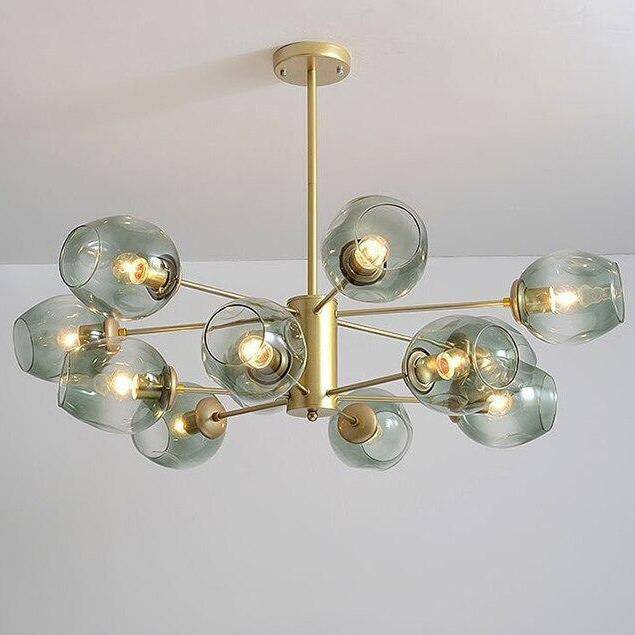 Design chandelier with Ball glass branches and balls