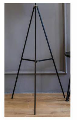 Floor lamp adjustable tripod with lampshade in American fabric