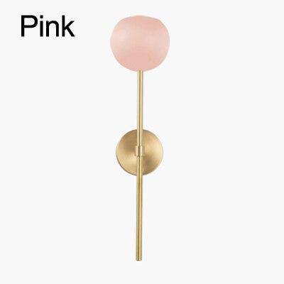 wall lamp LED wall lamp with golden stick and glass ball