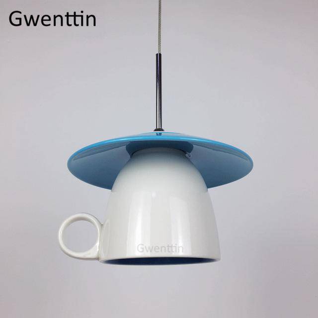 pendant light LED ceramic mug colored Cup