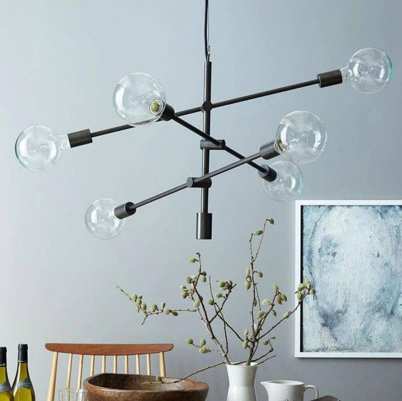 Design chandelier with arms and glass balls Line