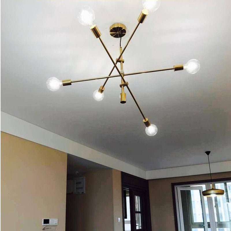 Design chandelier with arms and glass balls Line