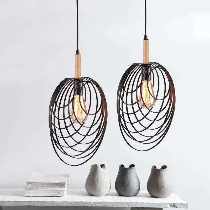 pendant light metal cages of various shapes Antique