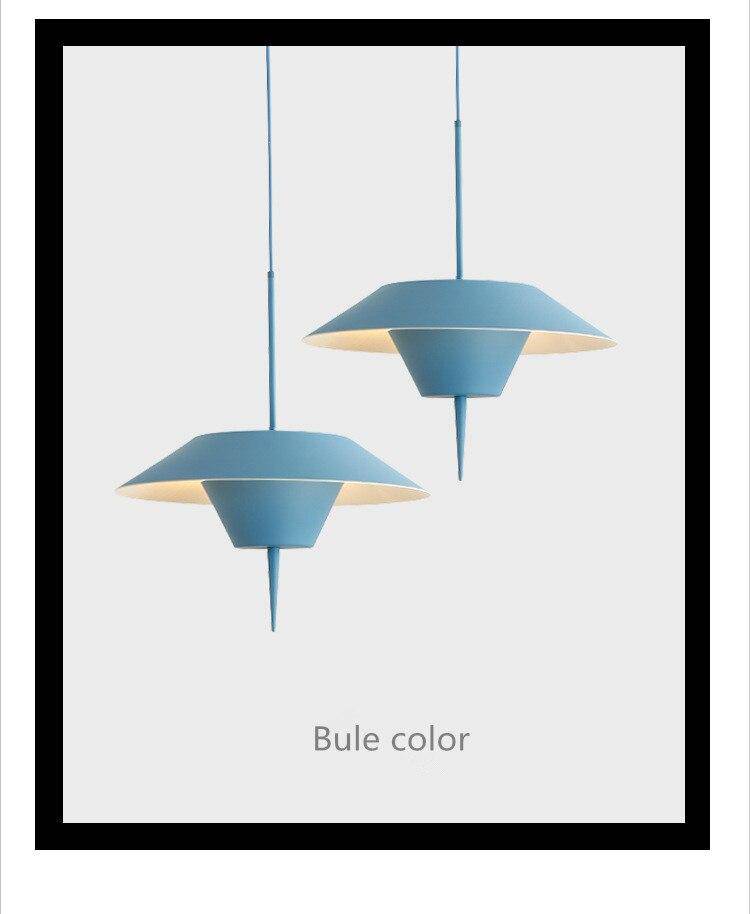 Lámpara de suspensión design Macarrón LED cónico de colores