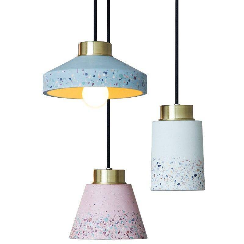 pendant light in colored vintage industrial cement