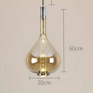 Lámpara de suspensión design botellas de vidrio o cromo