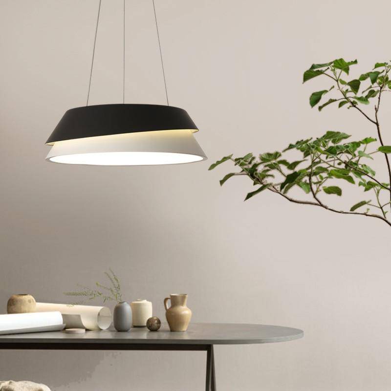 LED chandelier modern design black and white