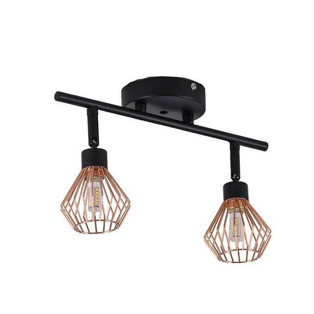 Aplique LED moderno Buny de metal negro y pantalla de cobre