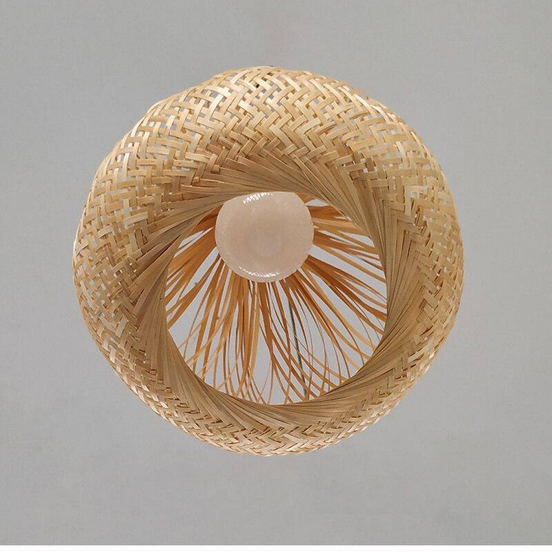 Lámpara de suspensión Frasco creativo de cuerda de bambú